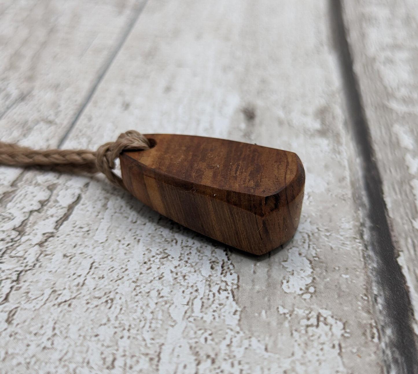 NZ Rimu wood roimata drop pendant.