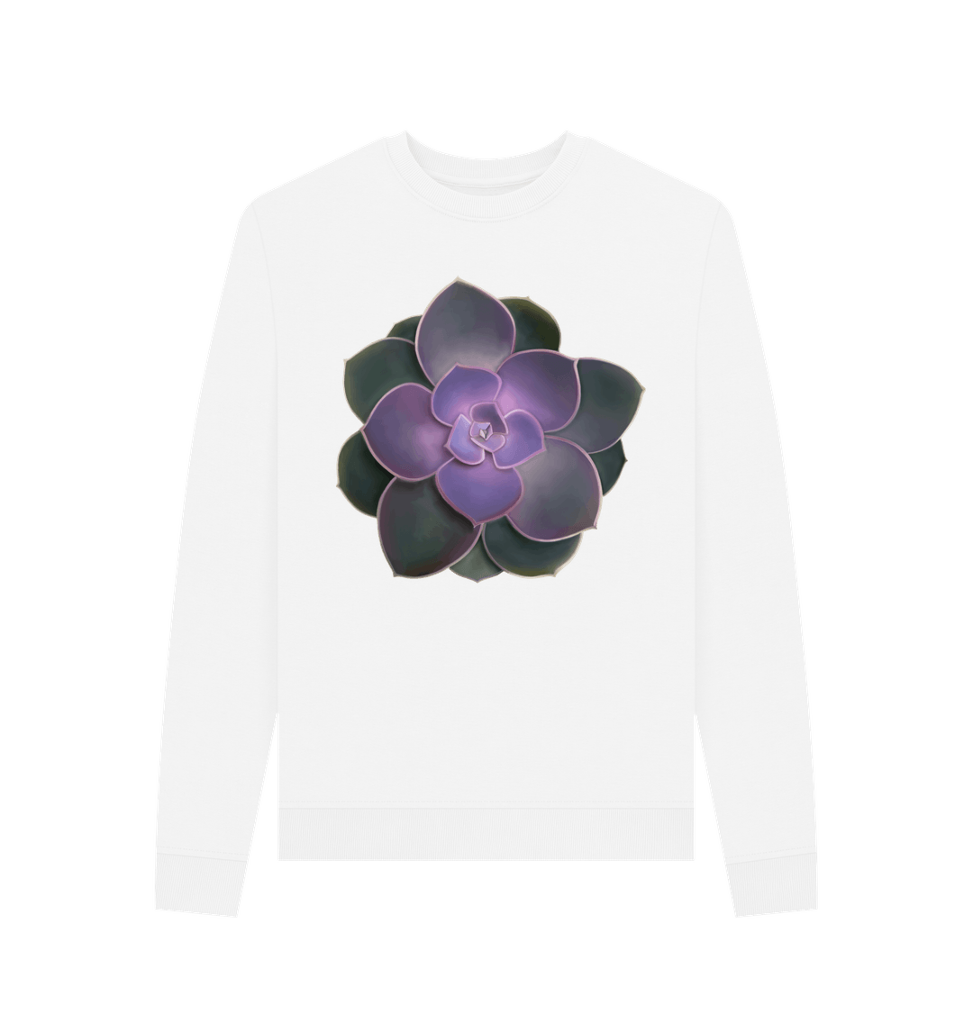 White Purple to green ombr\u00e9 women\u2019s sweatshirt.