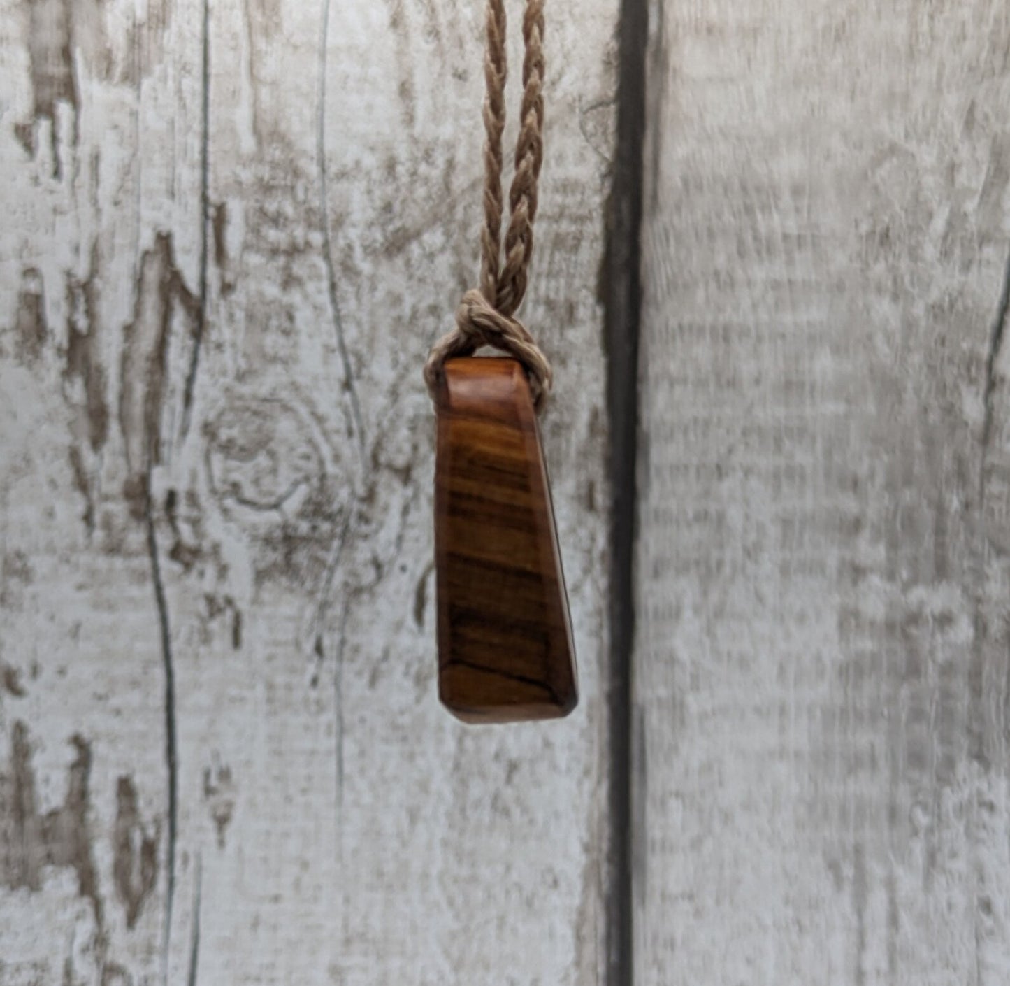 NZ Rimu wood roimata drop pendant.