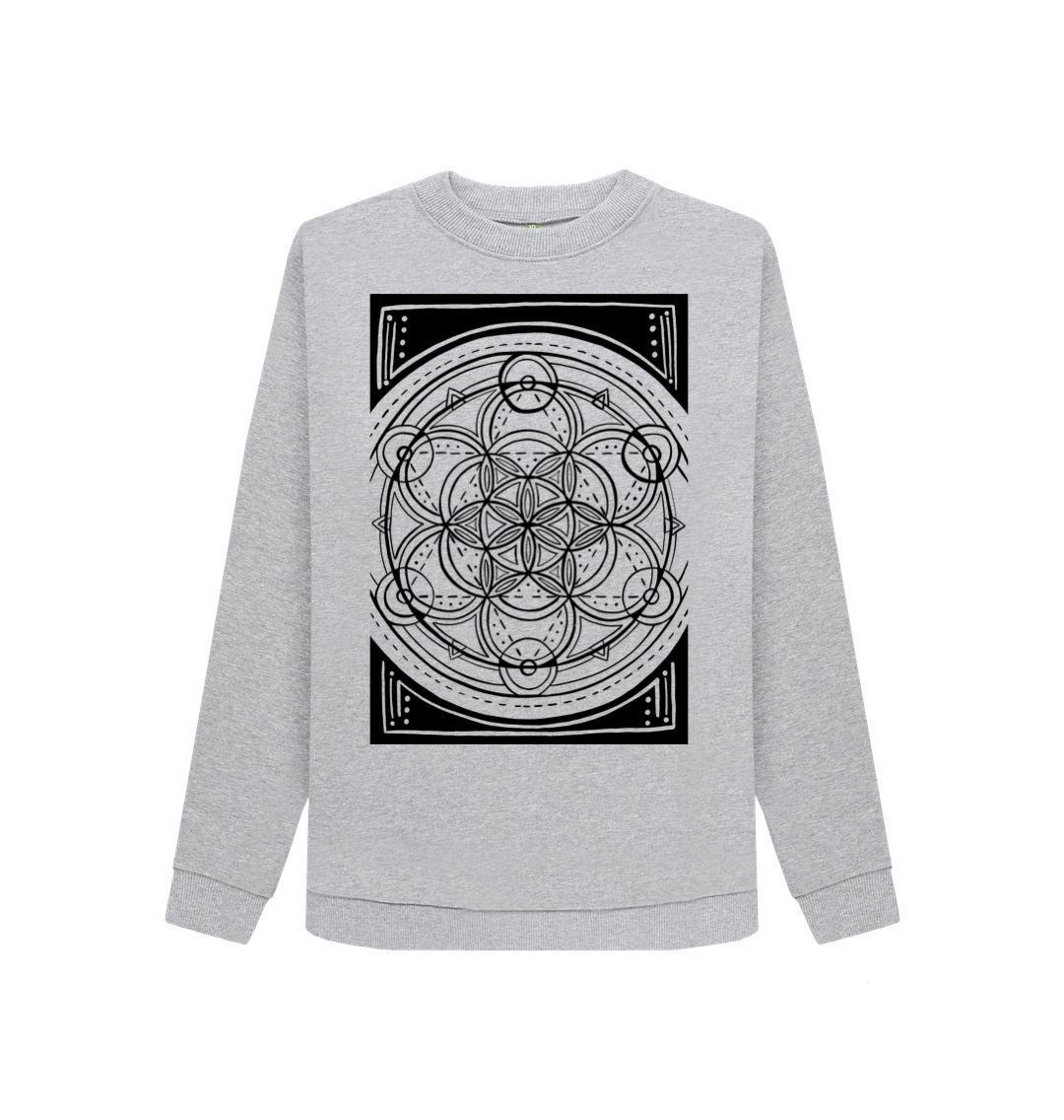 Light Heather Printed Sweater Front