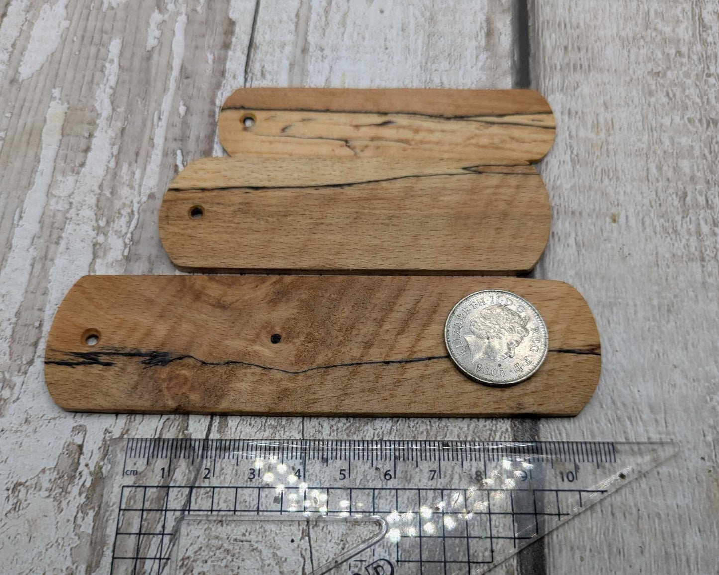 Spalted beech wood bookmark.
