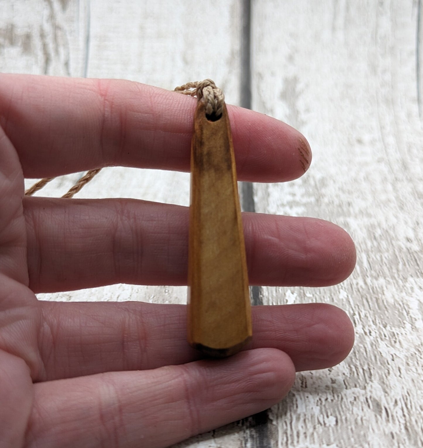 New Zealand Rimu wood roimata tear drop pendant.