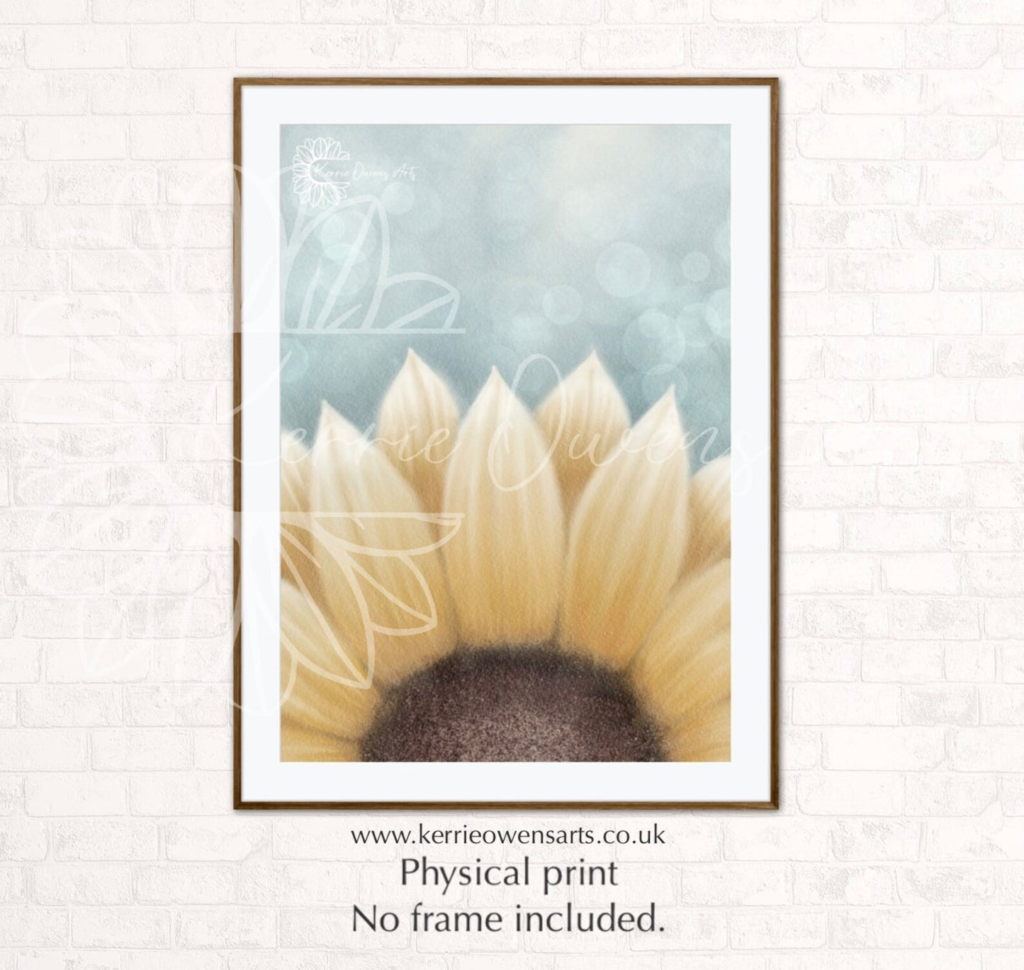 Fiadh's sunflower, printed, digital illustration.