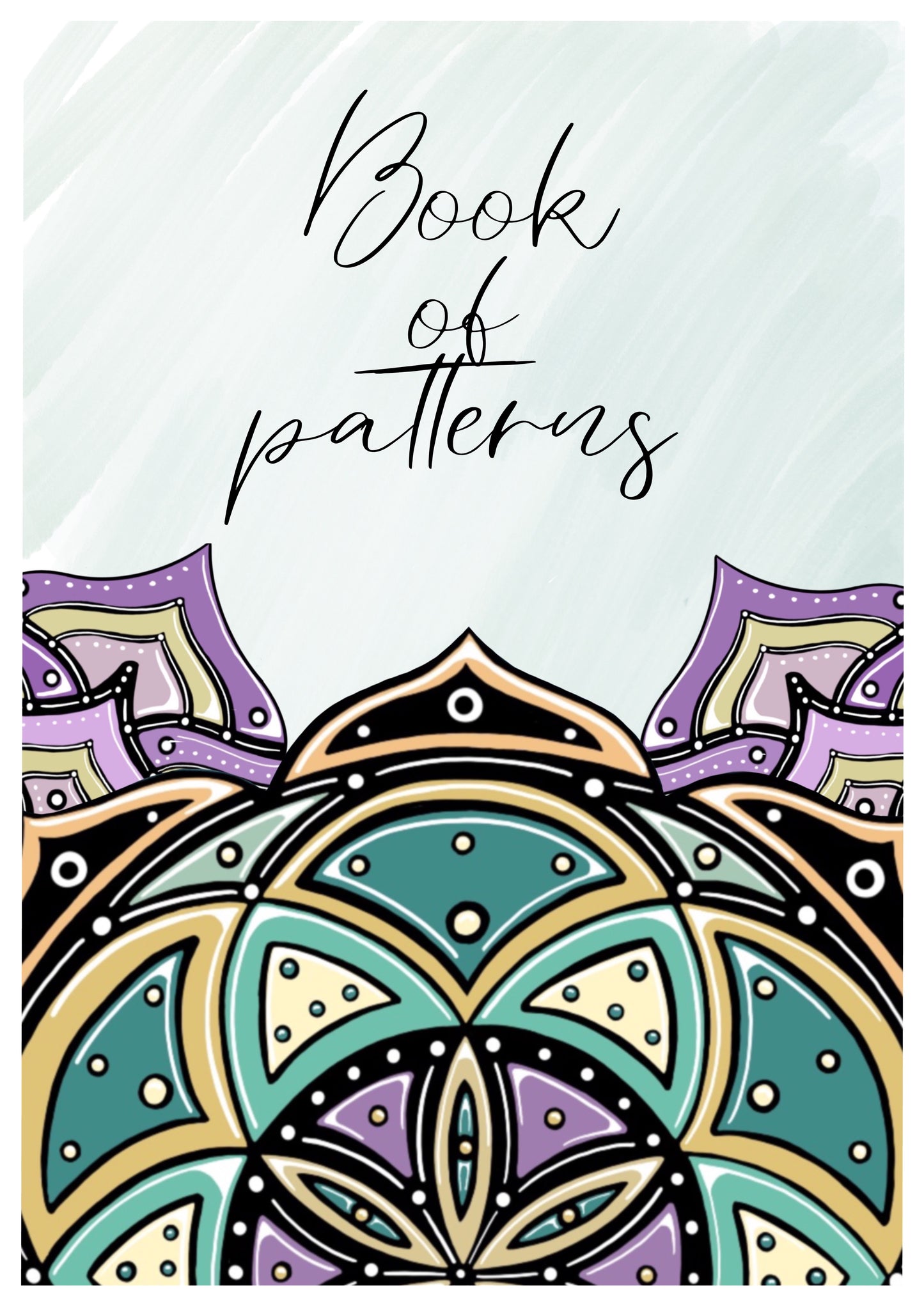 Book of patterns colouring book, digital download.