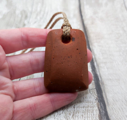 Beachcombed Terracotta Toki Pendant