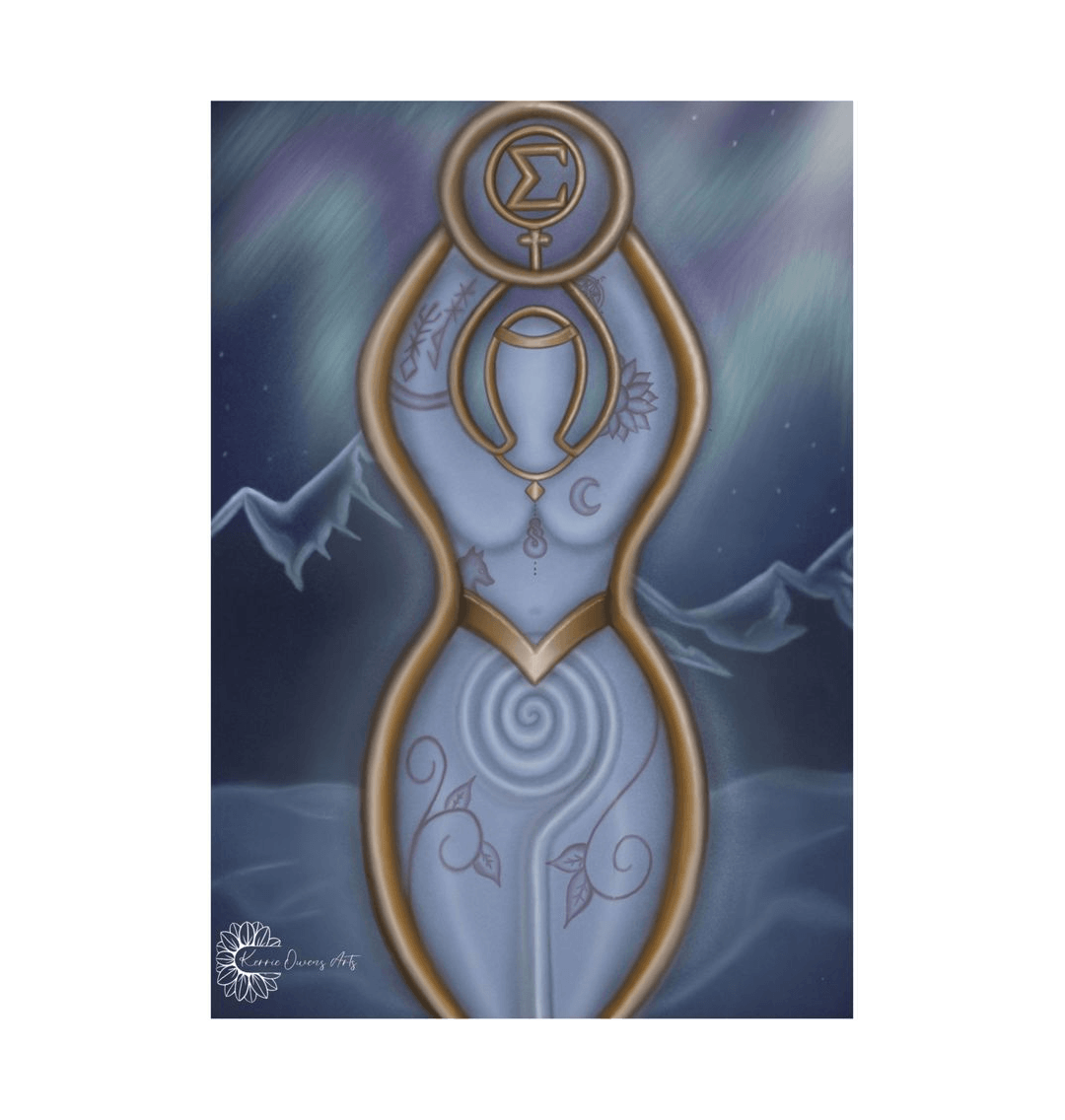 White The sigma goddess poster print.