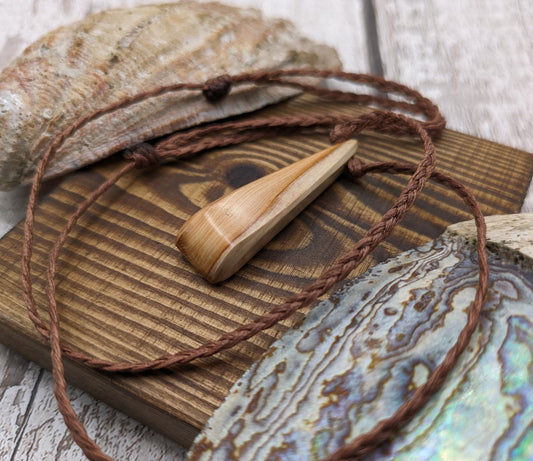 Yew wood Toki styled pendant.