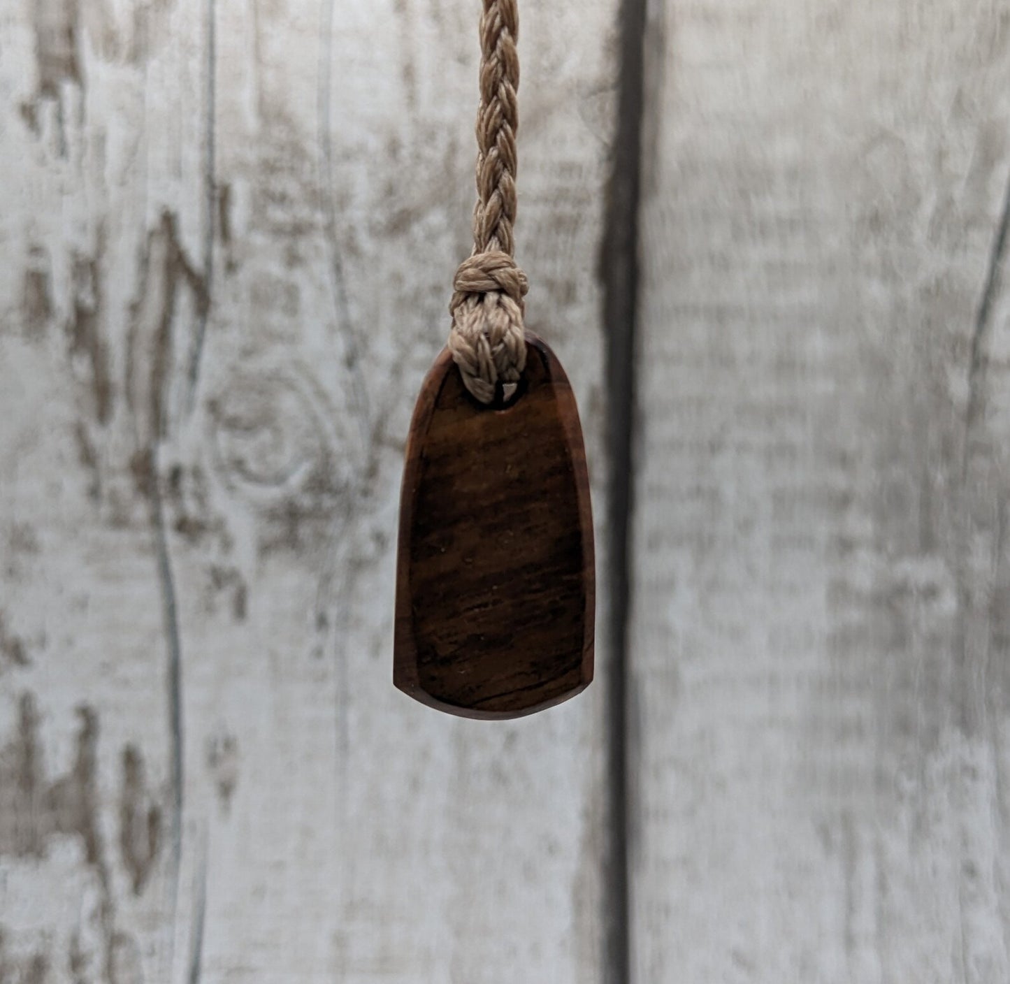 NZ Rimu wood roimata drop pendant.