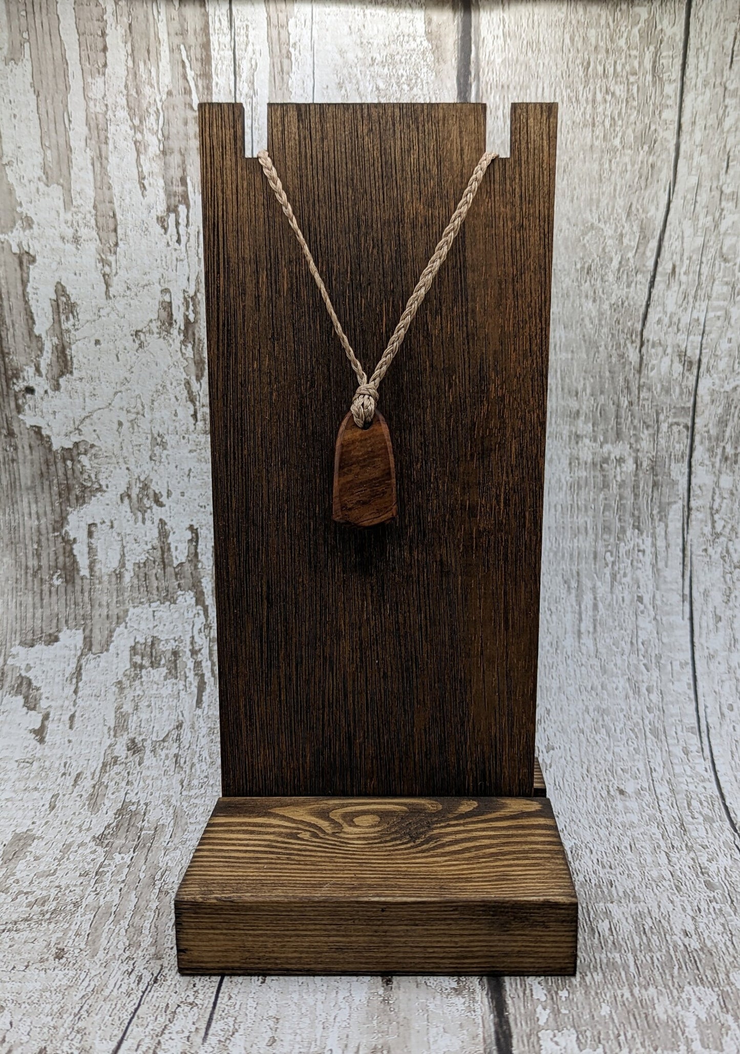 NZ Rimu wood roimata drop pendant.