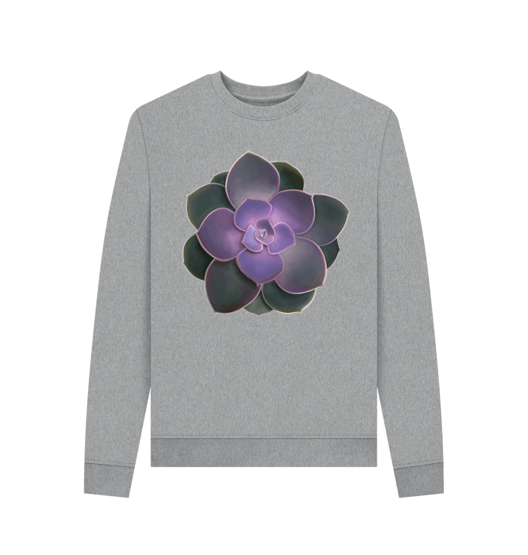 Light Heather Purple to green ombr\u00e9 women\u2019s sweatshirt.