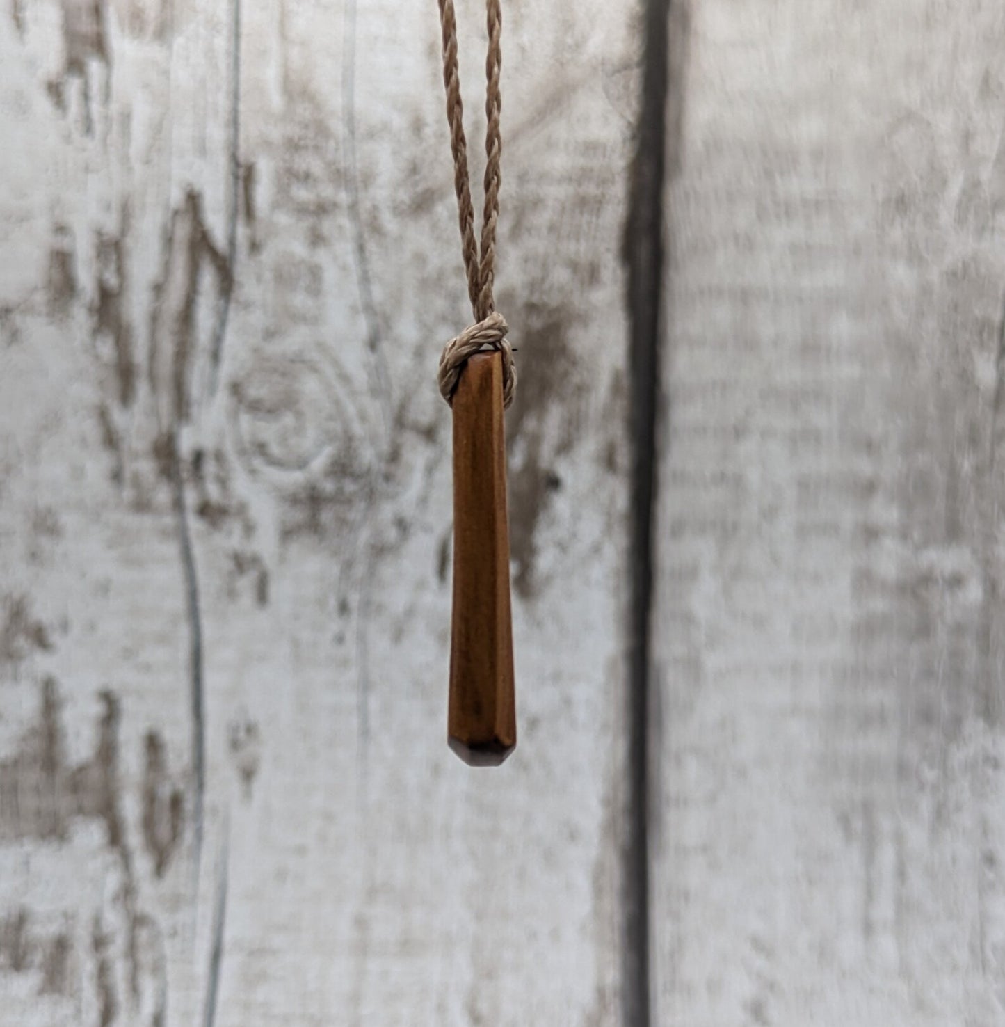 New Zealand Rimu wood roimata tear drop pendant.