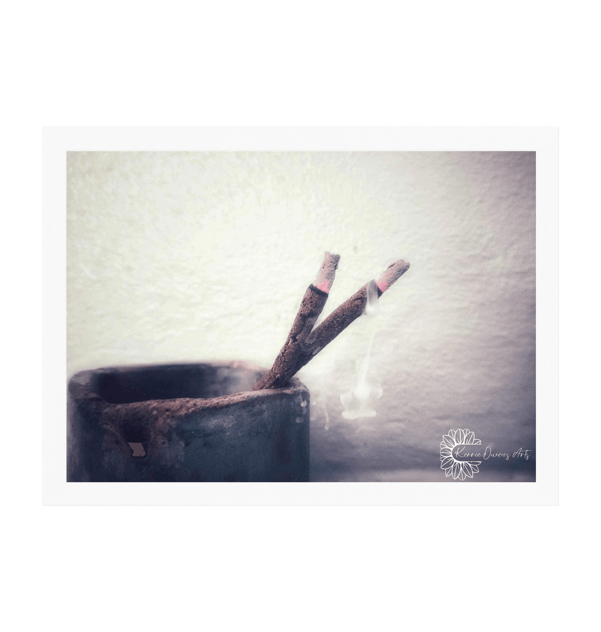 White Frame Framed art print Front