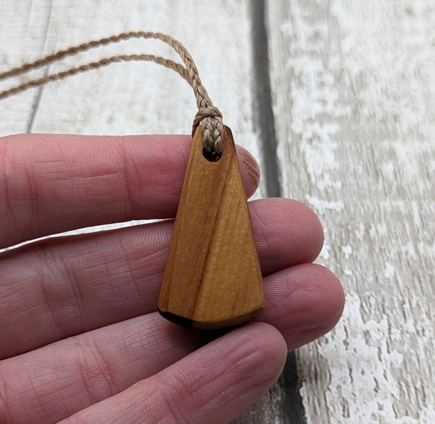 New Zealand Rimu wood roimata tear drop pendant.