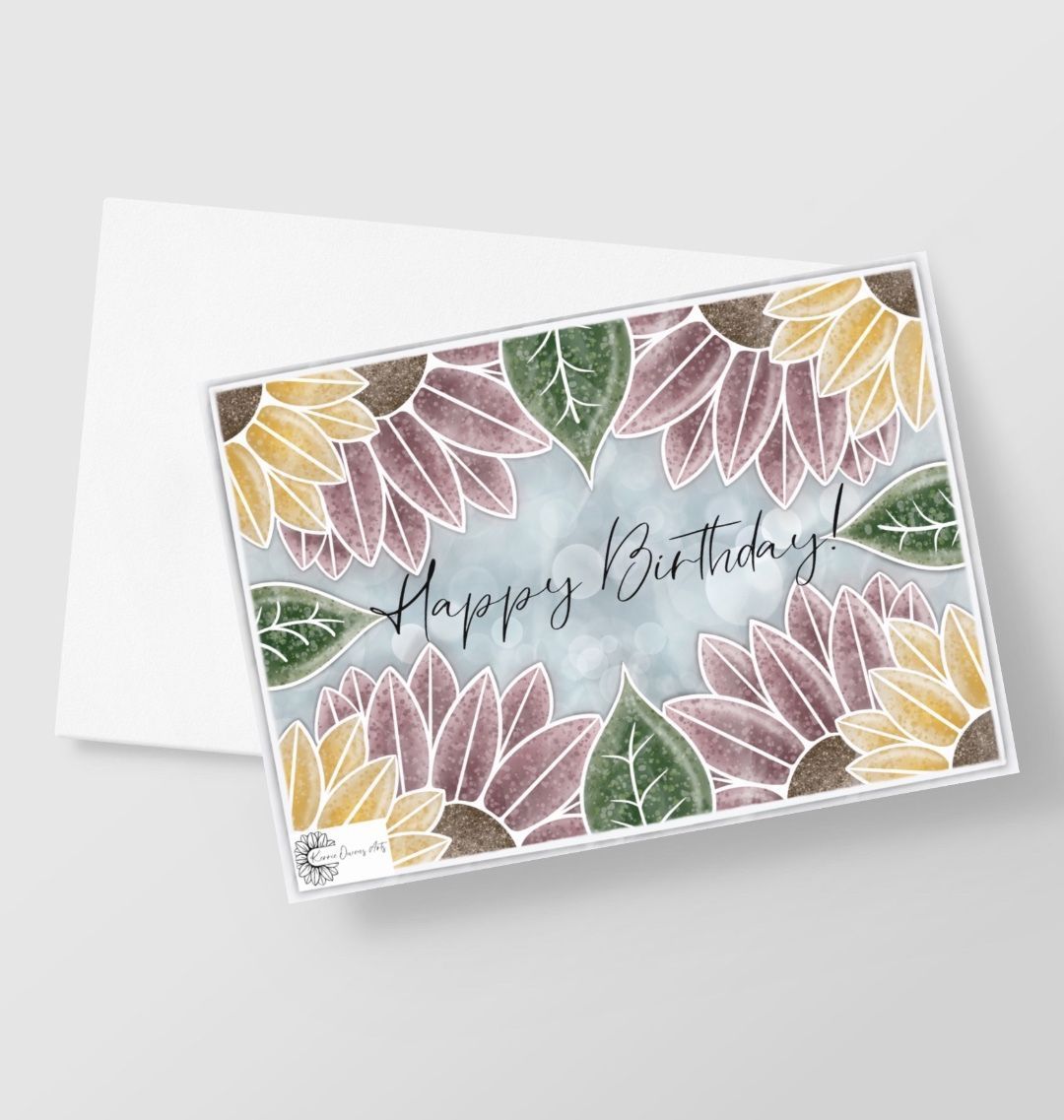 Sunflowers Birthday greetings card.