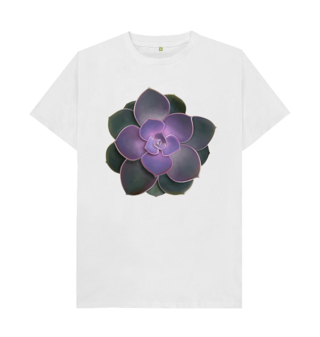 White Purple ombre succulent unisex T-shirt.