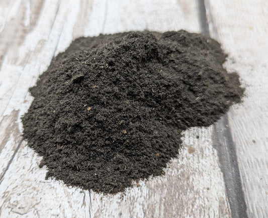 Fenland bog oak wood powder pouch.