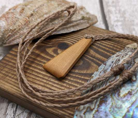 New Zealand Rimu wood Toki styled pendant.