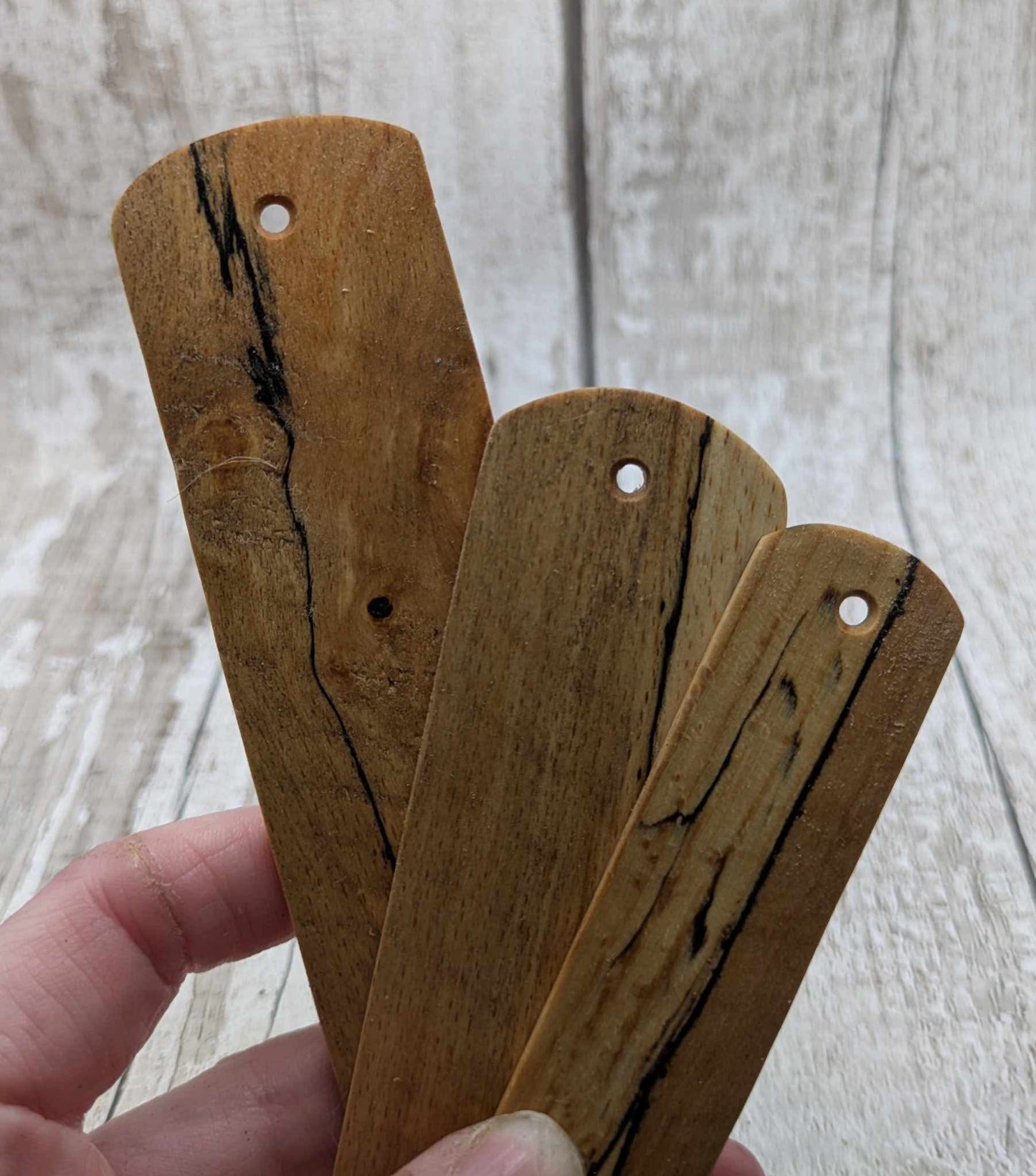 Spalted beech wood bookmark.