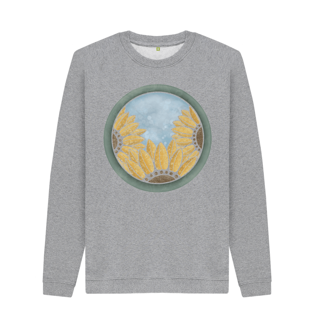 Light Heather Printed Sweater Front