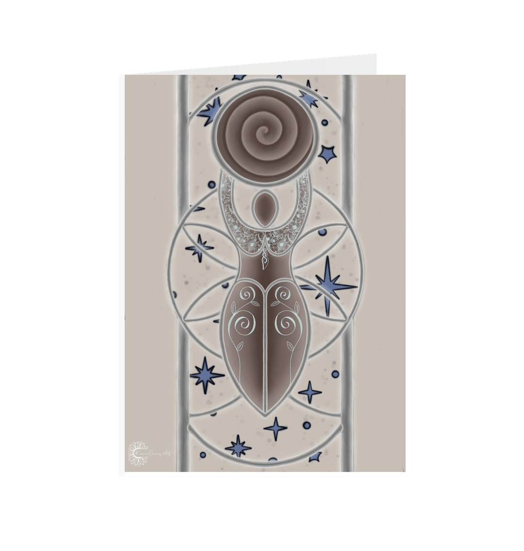 White Rose gold goddess greetings cards.