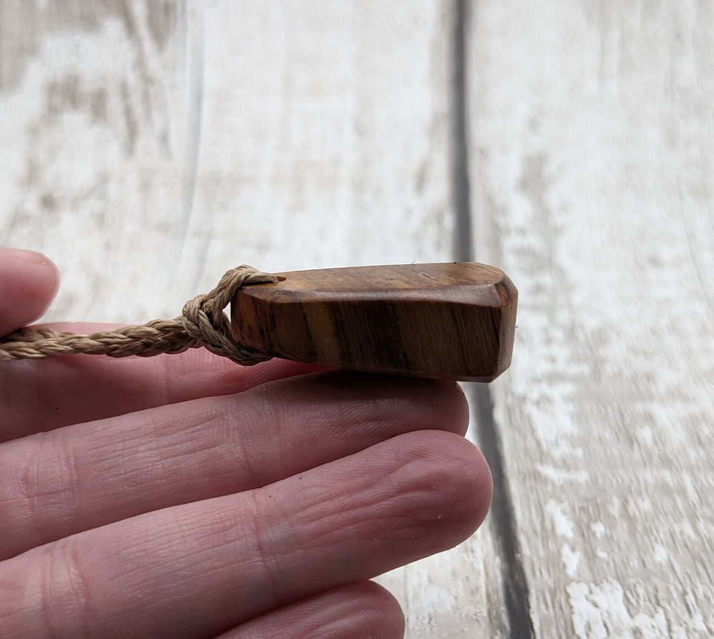 NZ Rimu wood roimata drop pendant.