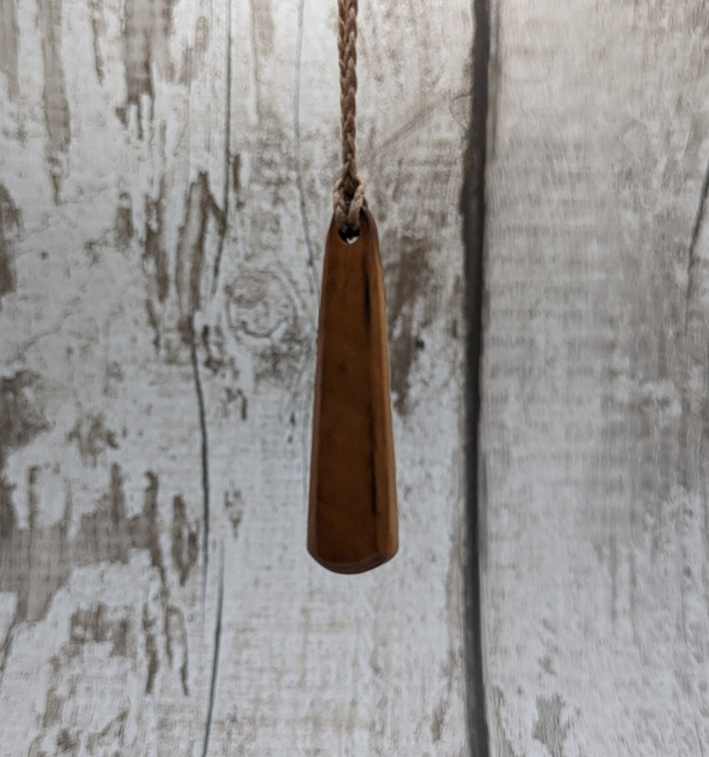 New Zealand Rimu wood roimata tear drop pendant.