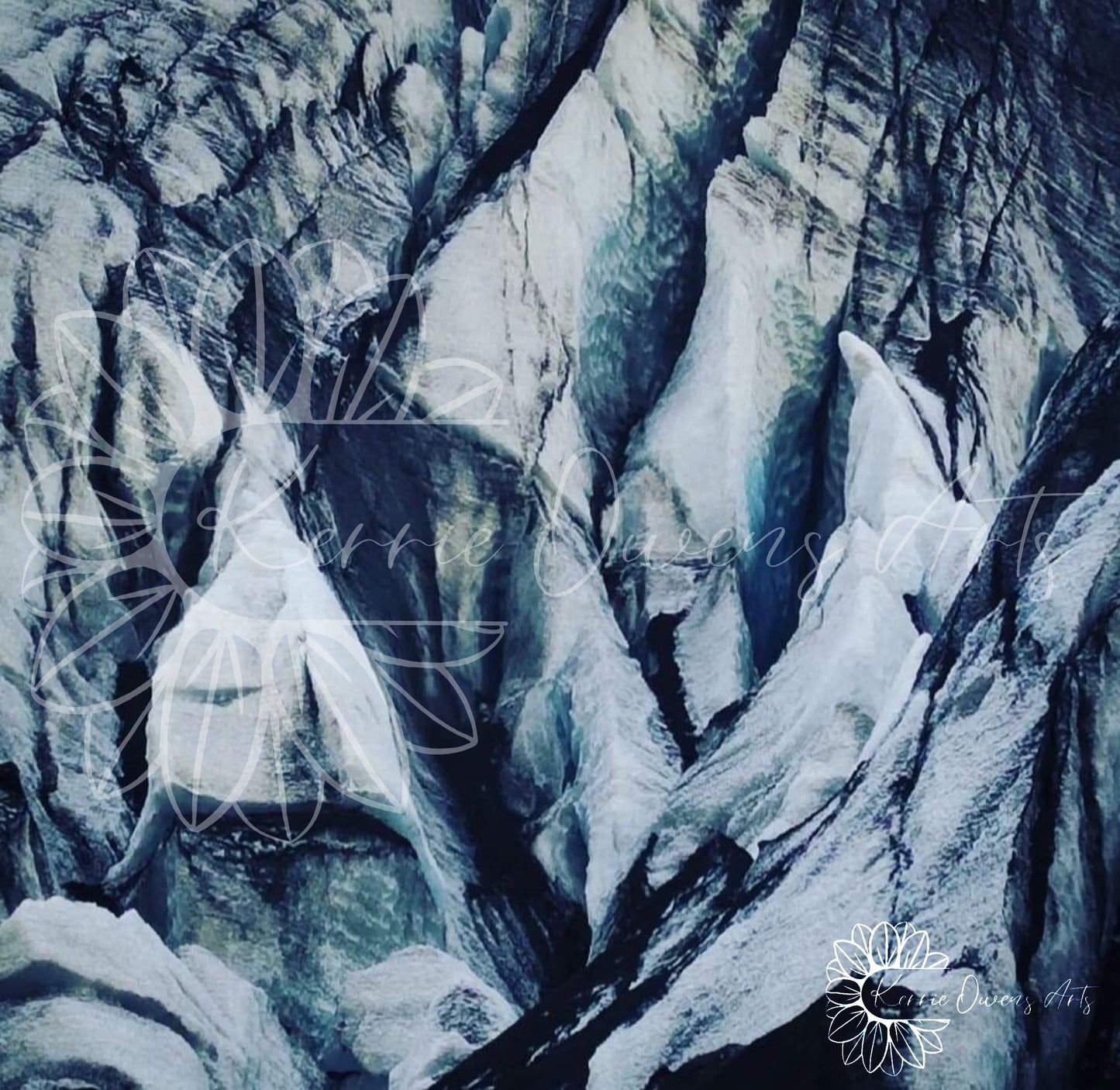 Sólheimajökull glacier photography print, digital download.