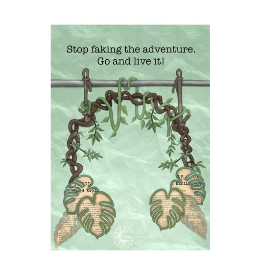 White Jungle book adventure poster print.