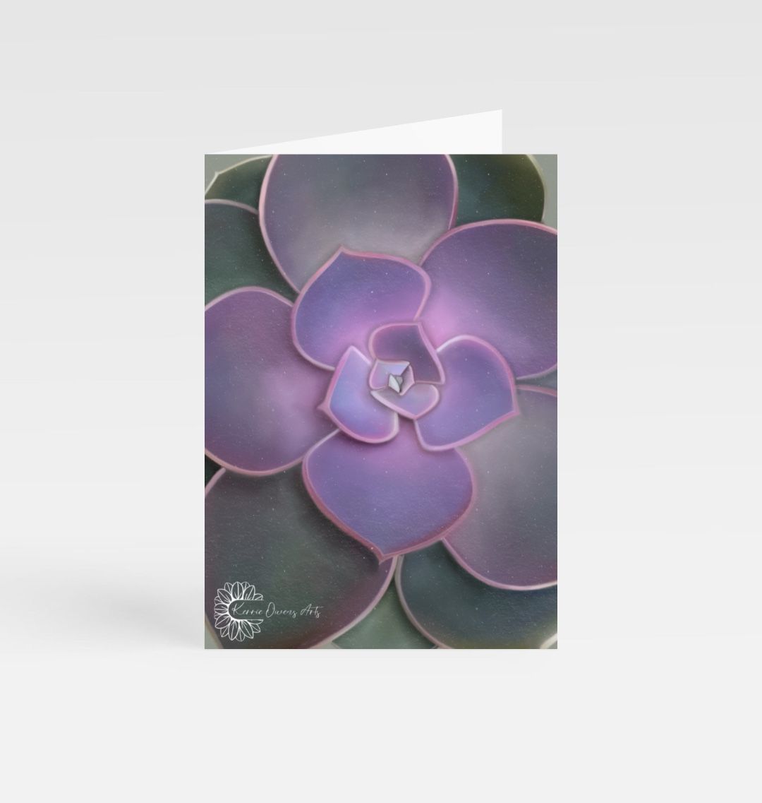 Dark purple ombré greetings card.