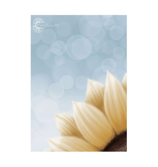 White Corner view yellow sunflower poster print.
