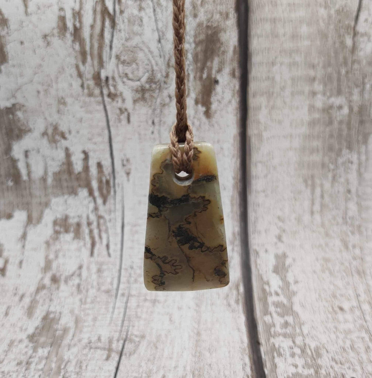 Ammonite chamber, calcite filled Toki style pendant.