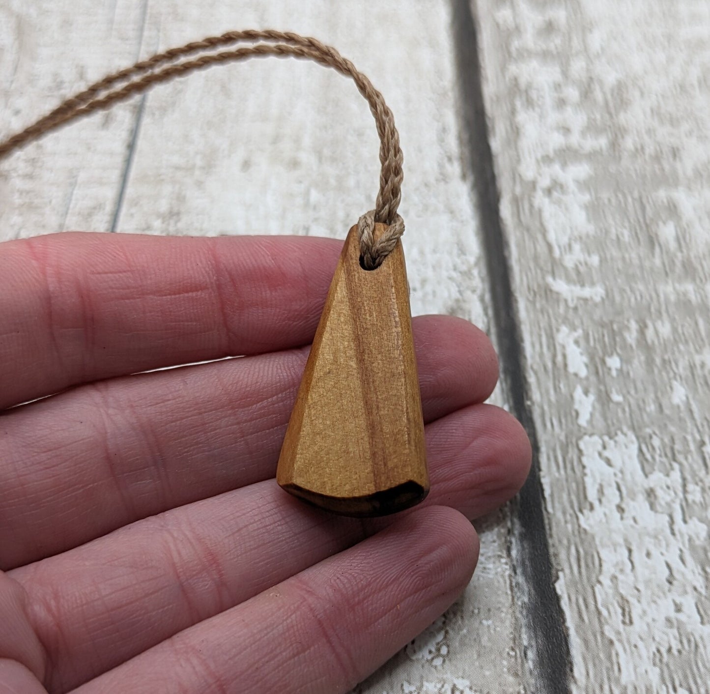 New Zealand Rimu wood roimata tear drop pendant.