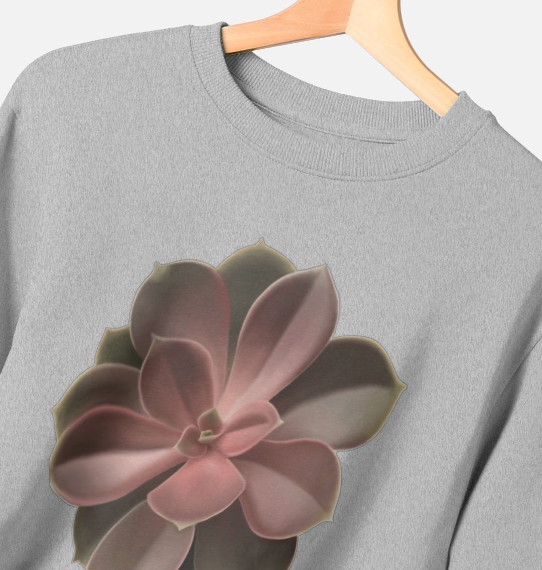 Men’s Red to green ombre succulent sweatshirt.