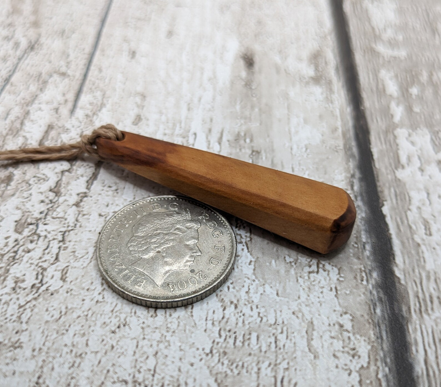 New Zealand Rimu wood roimata tear drop pendant.