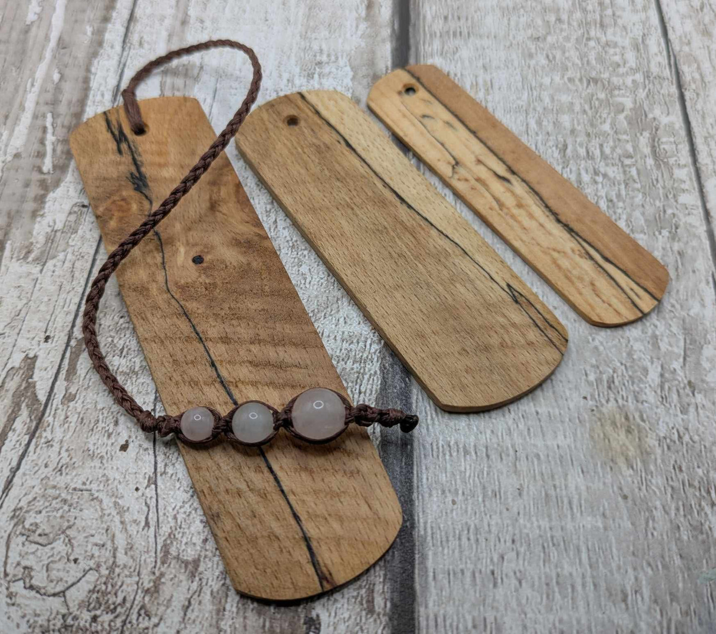 Spalted beech wood bookmark.