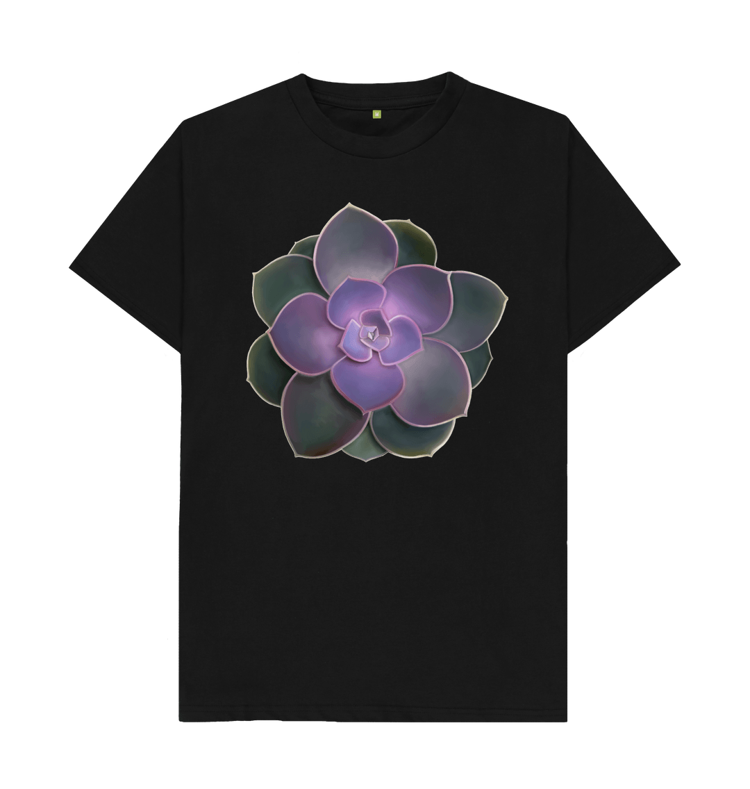 Black Purple ombre succulent unisex T-shirt.