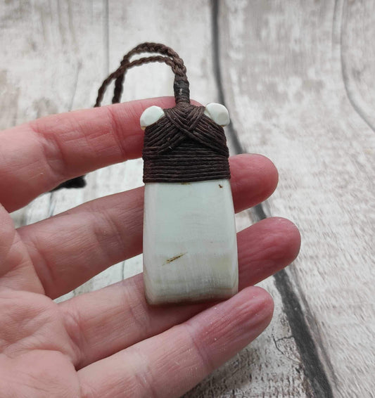 Cow horn Hei Toki adze unisex pendant.