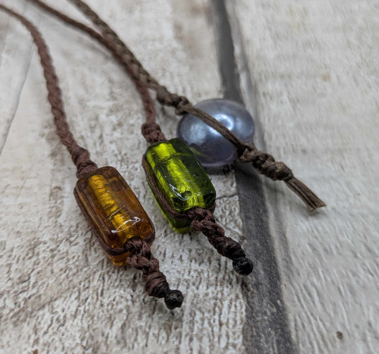 Glass bead bookmark tassel.