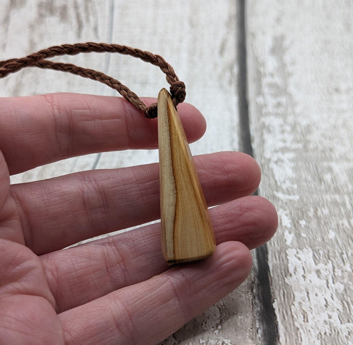 Yew wood Toki styled pendant.