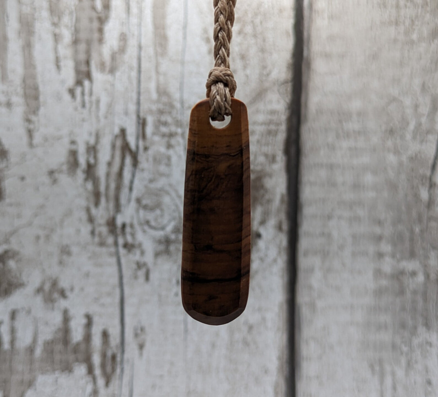 Nz Rimu wood roimata drop pendant.