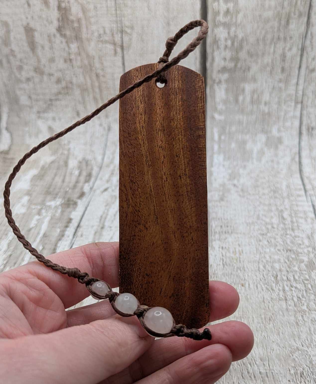 Walnut wood book mark.