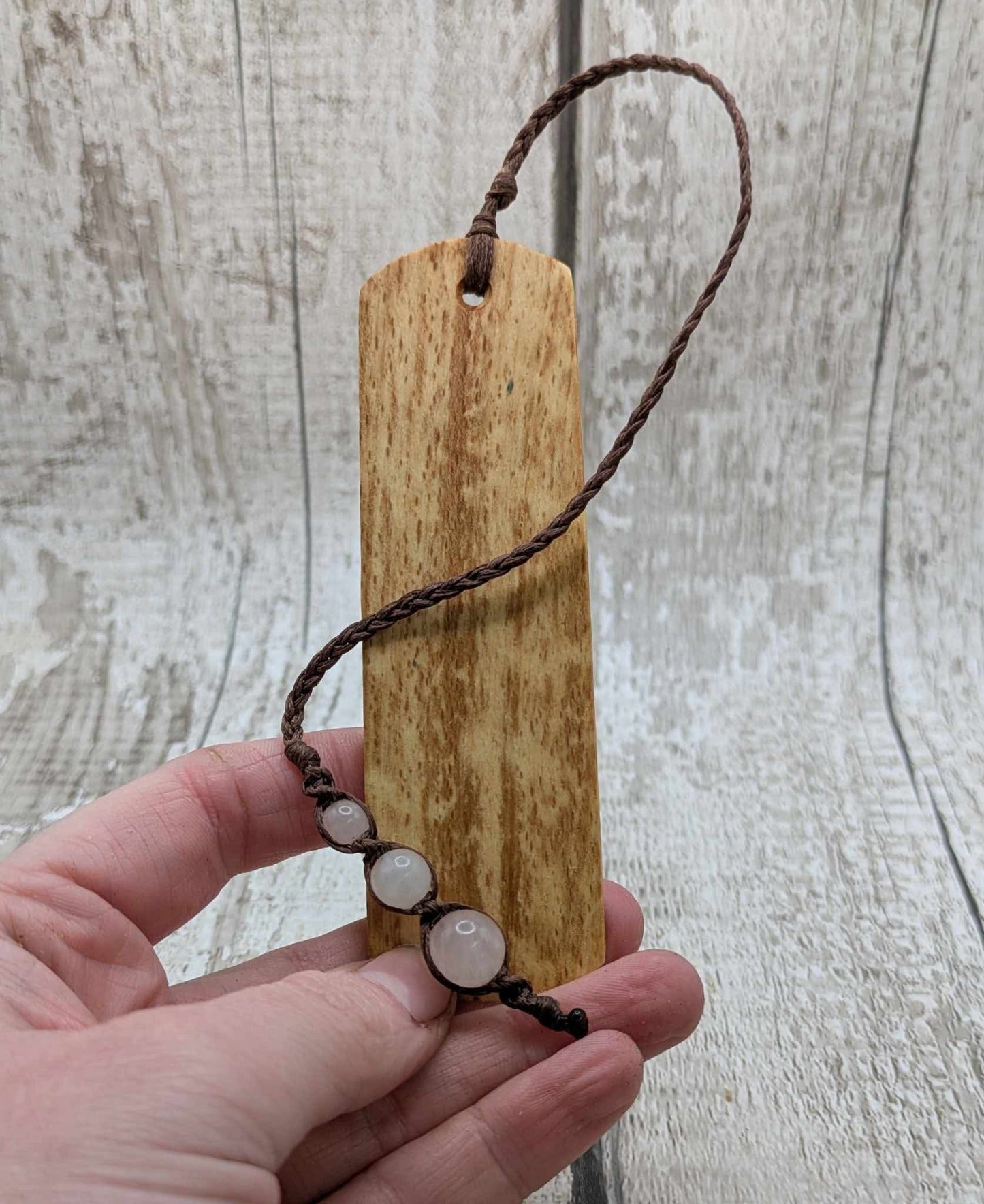 Beach wood book mark.