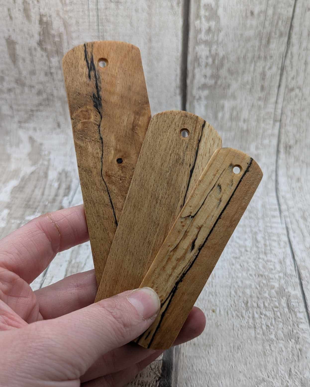 Spalted beech wood bookmark.