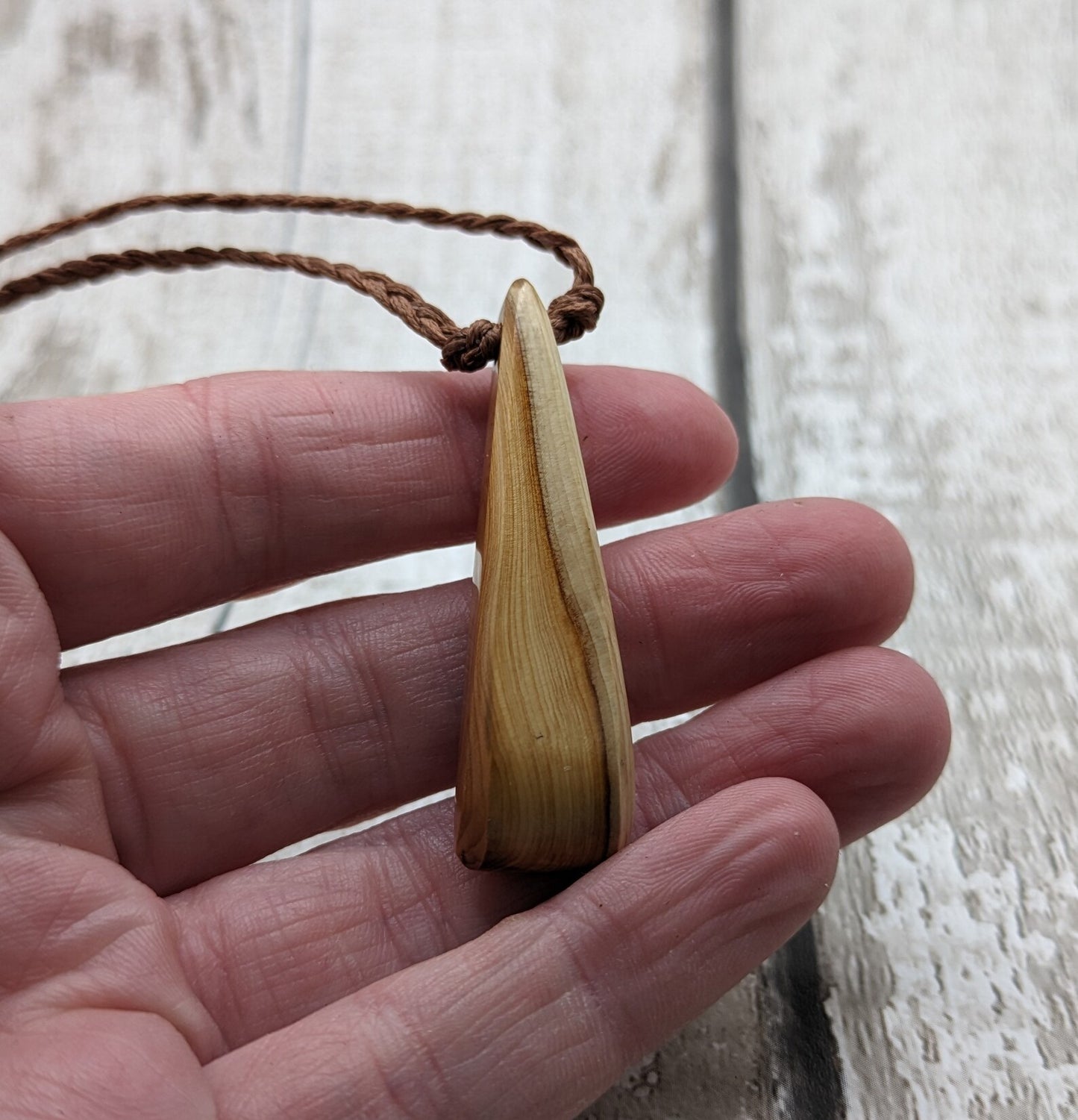 Yew wood Toki styled pendant.