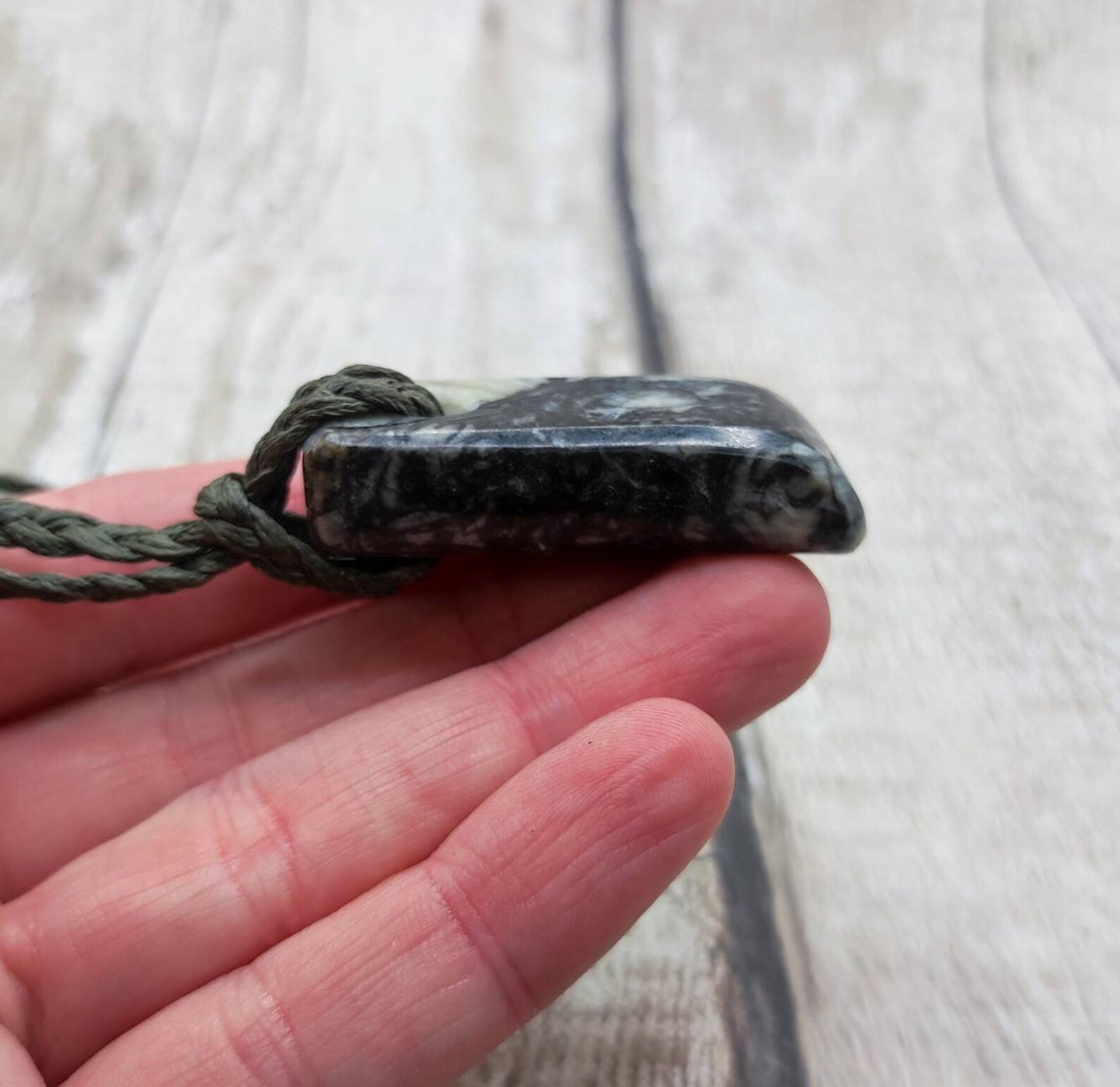 Fossil bedrock Hei Toki adze pendant