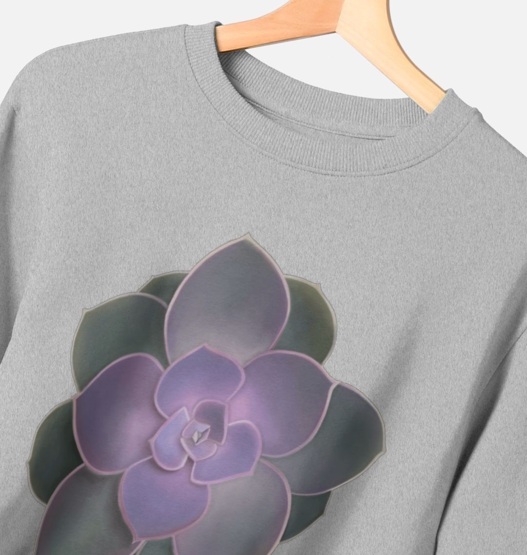 Purple to green ombré women’s sweatshirt.