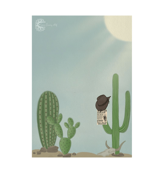 White Children\u2019s Wild West poster print.