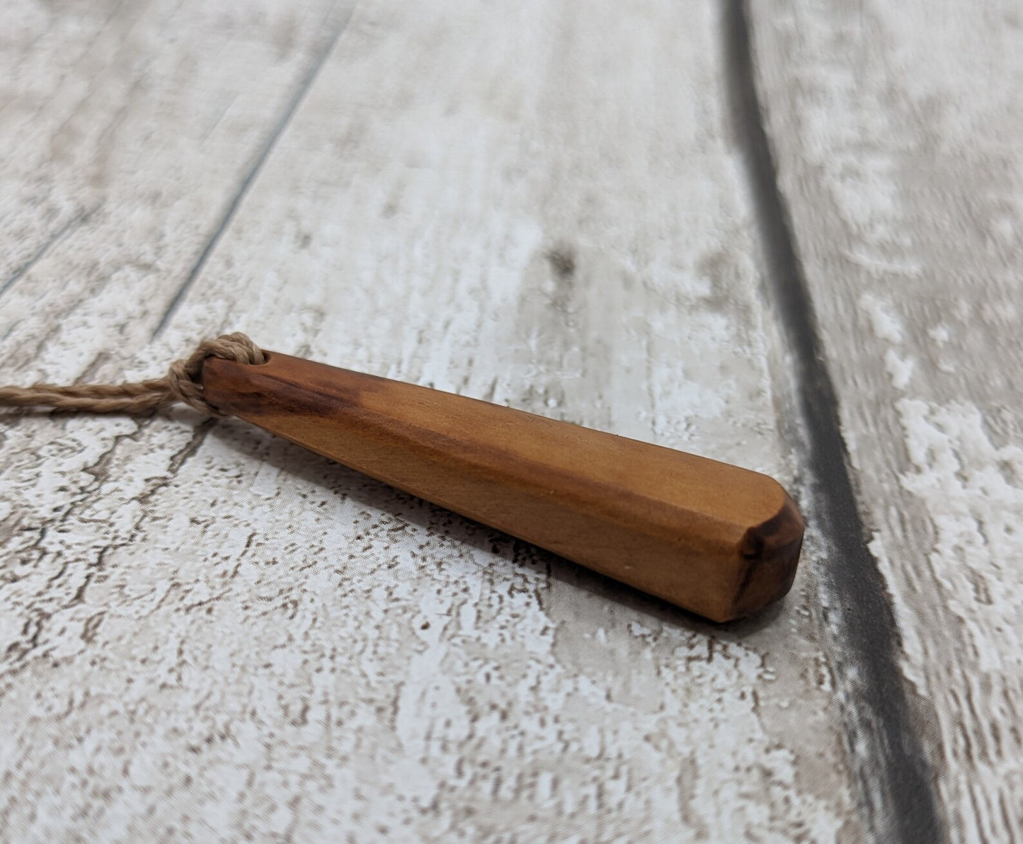 New Zealand Rimu wood roimata tear drop pendant.