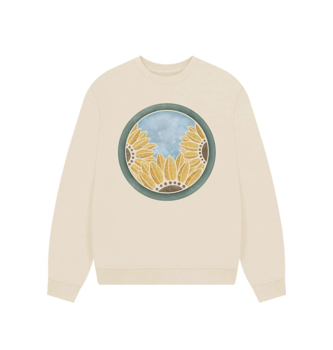 Oat The triple sunflower oversized women\u2019 sweatshirt.