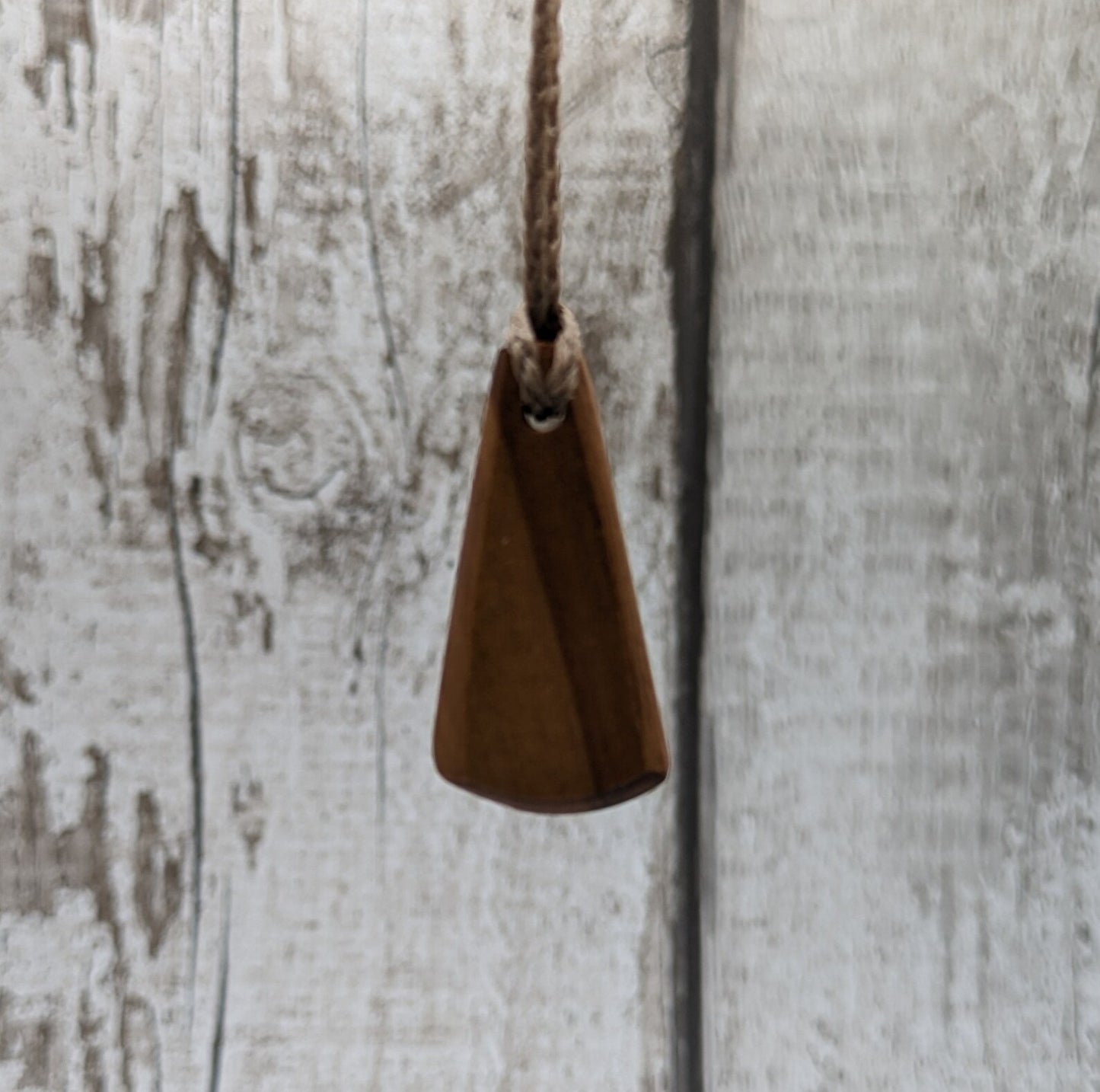 New Zealand Rimu wood roimata tear drop pendant.